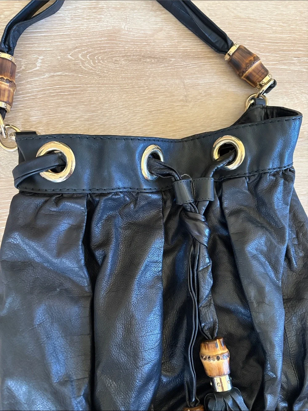 Gucci black drawstring